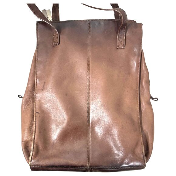 Hobo International Distressed Chocolate Brown Leather Shoulder Bag - Picture 1 of 6